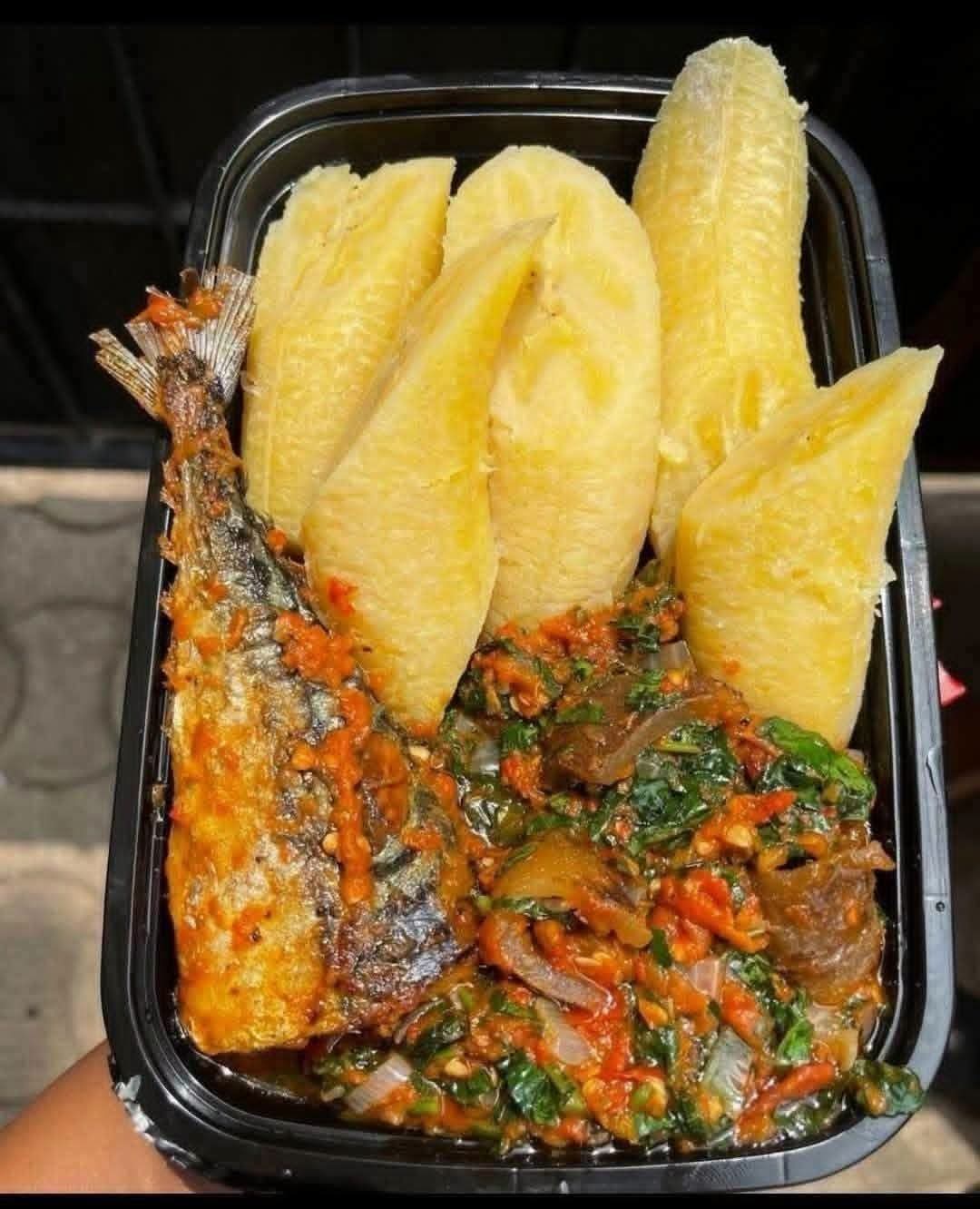 Boiled Plantain & Vegetables
